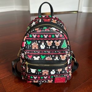 Disney Christmas Loungefly mini backpack